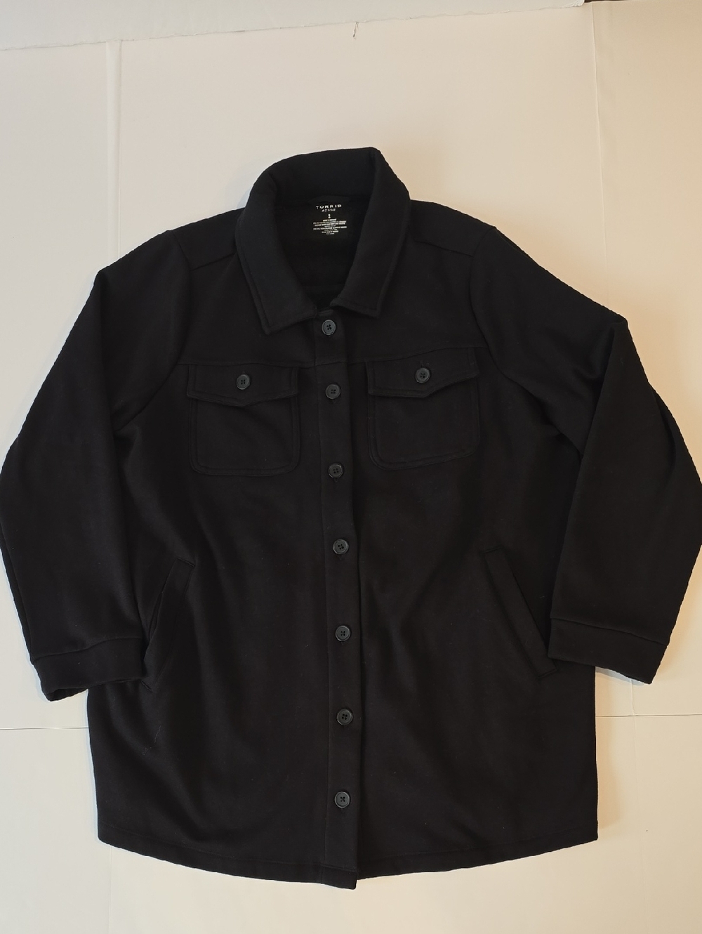 torrid 2x Black Lined Button-Up Active Jacket BU5